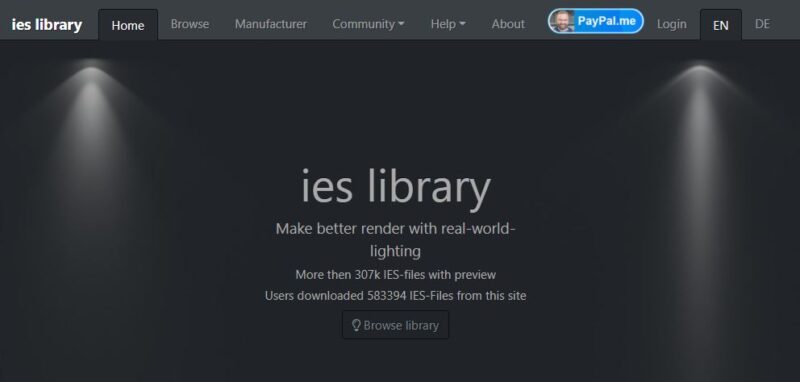 The home screen of ieslibrary.com.