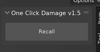 The recall button in the one click damage addon's sidebar panel. 