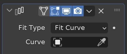 The fit curve setting is selected in the array modifier's fit type. 