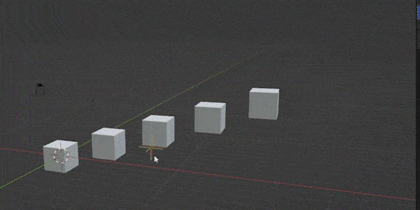 An object offset with an empty object and the object is moved demonstrating the effect. 
