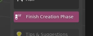 Finish creation phase button.
