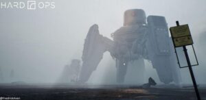 The Hard Ops / BoxCutter thumbnail displays a futuristic sci fi machine in the fog. 