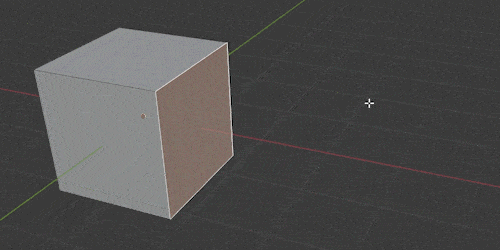 The shortcut "I" is used to inset one face of the default cube in Blender.