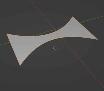 The simple deform modifier set to "stretch" on a plane object in Blender. 