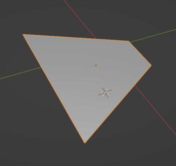The simple deform modifier set to "taper" on a plane object in Blender. 