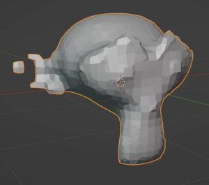 Blender's remesh modifier set to voxel on a suzanne monkey. 