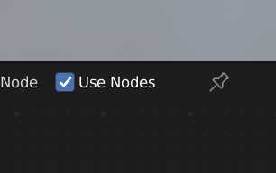 The "Use Nodes" box is checked in the Blender shader editor. 