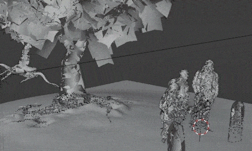 The Blender 3D viewport is glitching.