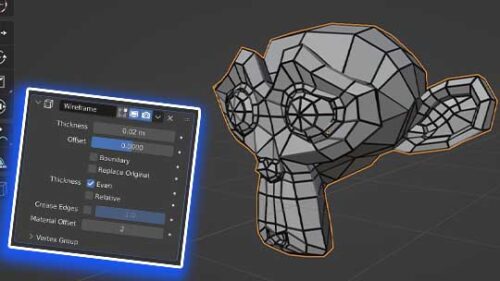 How to Use the Wireframe Modifier in Blender 3D