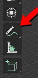 The annotate tool icon is highlighted in the toolbar of the Blender 3D viewport.