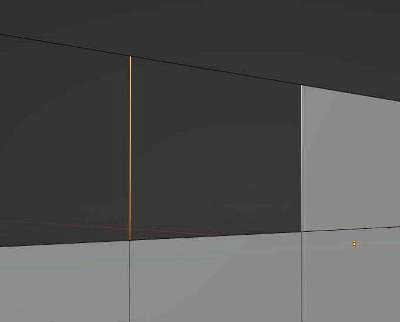 Two edges are selected in Blender. 