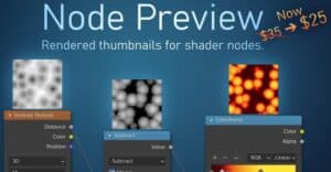 Preview images shown above Blender material nodes