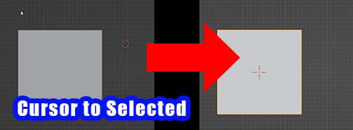 The 3D Cursor is moved from its current location to the origin point of the selected object. 