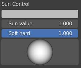 The Dynamic Sky sun control settings have options for sun value, softness and direction.