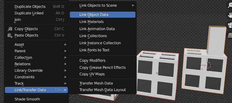 Unlinked objects are being linked by choosing from the link/transfer data option in Blender. 