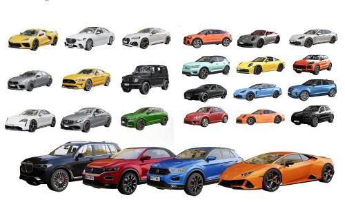 Collection of 3D Car models available on Blender Market. 