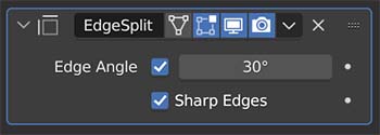 Blender's Edge Split Modifier settings. 