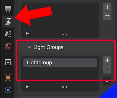 The light groups panel in the layer properties panel has a default light group added in Blender. 