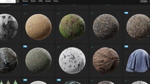 3D PBR textures displayed on the Poliigon.com home page.