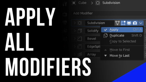 How to Apply All Modifiers in Blender 3D at Once
