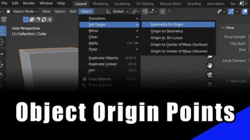 Object Origin Points in Blender 3D (and How to Move Them)