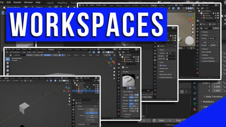 Using Workspaces in Blender 3D