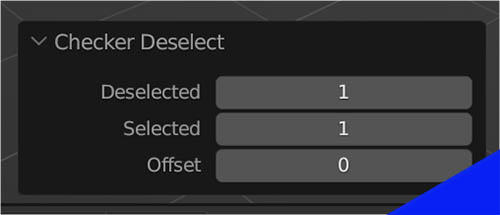 The operator panel for the checker deselect operation. 