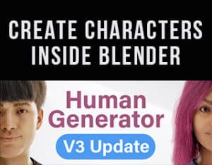 The Human Generator thumb displays two human characters created with the add-on.