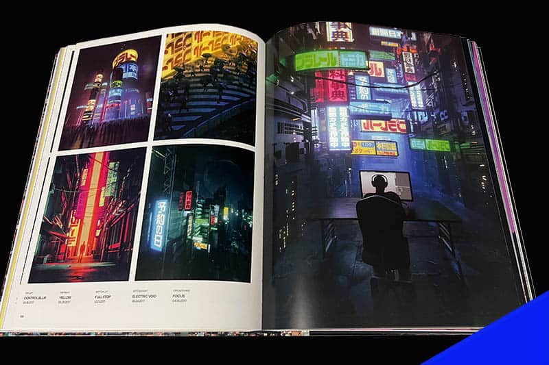 Several images from Beeple's book include a sci fi computer render.