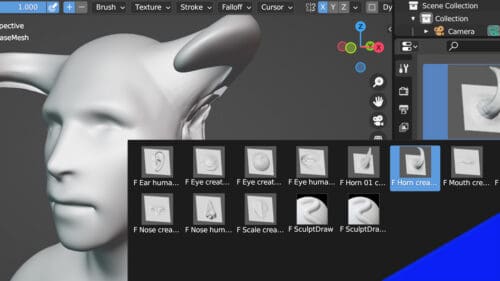 How to Set Up VDM Brushes for Sculpting in Blender 3D