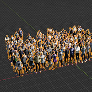 A crowd created with the audience option.