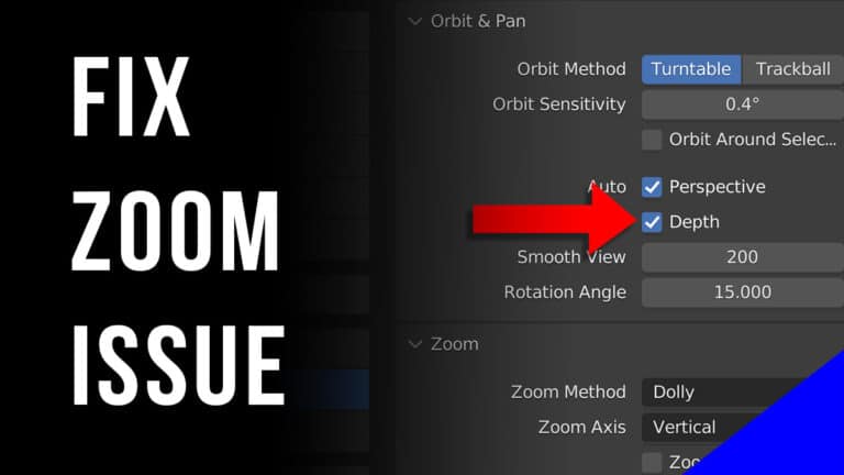Orbit and Pan settings in Blender's preferences are highlighted.