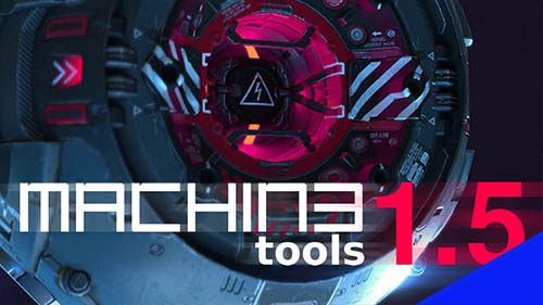 The Machine Tools logo with a futuristic sci-fi 3D model. 