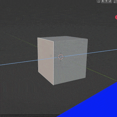 A cube in Blender with a mirror modifier is manipulated. 