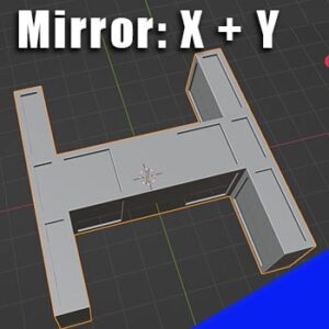 An object with a mirror modifier on the x and y axis. 