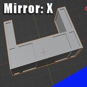 An object with a mirror modifier on the x axis. 