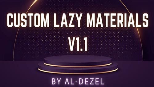 A purple thumbnail for custom lazy materials. 