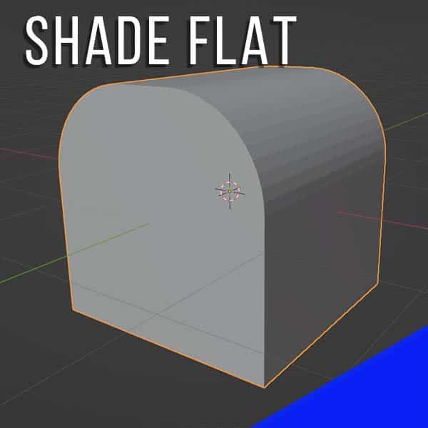 An object shaded flat in Blender.