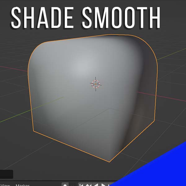 An object shaded smooth in Blender. 